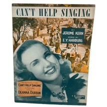 Can&#39;t Help Singing Vintage Piano Sheet Music 1944 Deanna Durbin Jerome Kern - £6.32 GBP