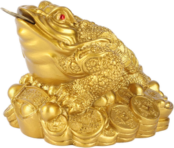 Chinese Feng Shui Money Frog, Wealth Lucky Money Toad Office Ornament Lu... - £13.68 GBP