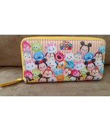 DISNEY TSUM TSUM ZIPPER WALLET Yellow Brand New 7&quot; 8&quot; JAPAN TOREBA IMPORT - $61.53 CAD