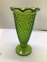 Vintage Emerald Green L.E. Smith Hobnail Vase 6&quot; Tall. - £14.79 GBP