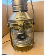 ANTIQUE ANCHOR OIL LAMP BRASS LANTERN NAUTICAL SHIP BOAT ELECTRIFIED **R... - $270.30 CAD