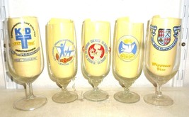 5 Friedensfahrt Leipzig Klostermannsfeld Brau &amp; Malz East German Beer Glasses - £11.92 GBP