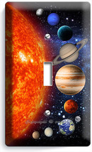 Solar System Space Planets Moon Stars Single Light Switch Plate Cover Room Decor - £8.21 GBP