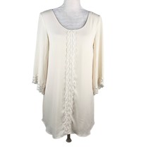 ASTR Cream Mini Dress Small Angel Sleeve Lace  - £27.53 GBP