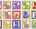 23&quot; X 44&quot; Panel Happy Cats Kittens Pets White Cotton Fabric Panel D381.56 - $8.91