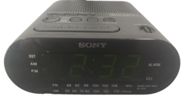 Sony Dream Machine ICF-C218 Black Dual Alarm Clock Radio AM FM LED Display - £7.41 GBP