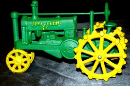 Old Vintage Cast Iron John Deere Tractor AA20-2176d Vintage Collectible - £87.61 GBP