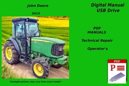 John Deere 5415 Tractor Technical Repair &amp; Operator&#39;s Manuals USB See Desc. - £18.34 GBP