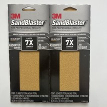 3M Sandblaster Pro sheets assorted 80 120 180 grit 5 Pack PN 11000-1G - 2 Pack - £10.99 GBP