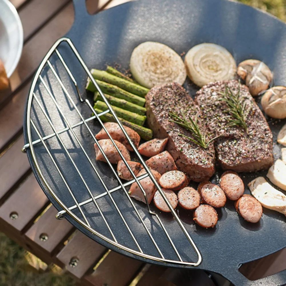 Sporting Baking Griddle Anti-scorch Grilling Mesh Steaming Rack for Outdoor Camp - £23.48 GBP