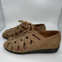 BeautiFeel Wm Sz 36 Shoes Light Brown Woven Design Very Comfortable - £33.57 GBP