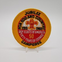 Vintage 1960 BSA Jubilee Camporee Fifty Years of Service Round Patch - $19.68