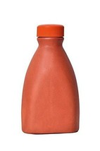 Terracotta Natural Handmade Water Bottle 500 ml Pack of 1 Brown Earthen Clay Wat - £31.85 GBP