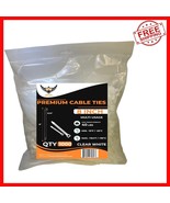 Versatile 1000 Pack of 8 Inch Heavy Duty Zip Ties - Clear/White, Indoor/... - $576.72 MXN