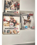 Lot of 3 PS3 Madden 10and 11 And Major League Baseball 2k8 PlayStation 3... - €7,34 EUR