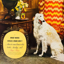 1938 Four Roses Whiskey Advertisement Borzoi Dog Distillery Liquor Antiq... - $557.81 MXN