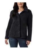 32 Degrees Womens Jacket Navy Blue Fleece Pockets Button-Front Soft Cozy - $734.66 MXN