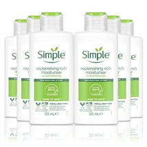 6 x Simple Kind to Skin Replenishing Rich Moisturiser 125ml - £31.35 GBP