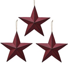 Patriotic Metal Barn Star Wall Star Decor, 12in Hanging Country Rustic M... - £27.87 GBP