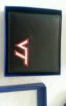  Virginia Tech Hokies Mens Black Leather Bi-fold Wallet - £14.90 GBP