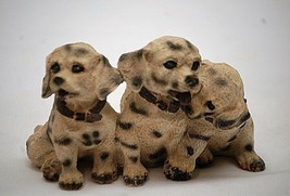 Whimsical Resin Three Playful Dalmatian Puppy Dogs Shadow Box Shelf Decor - $9.89