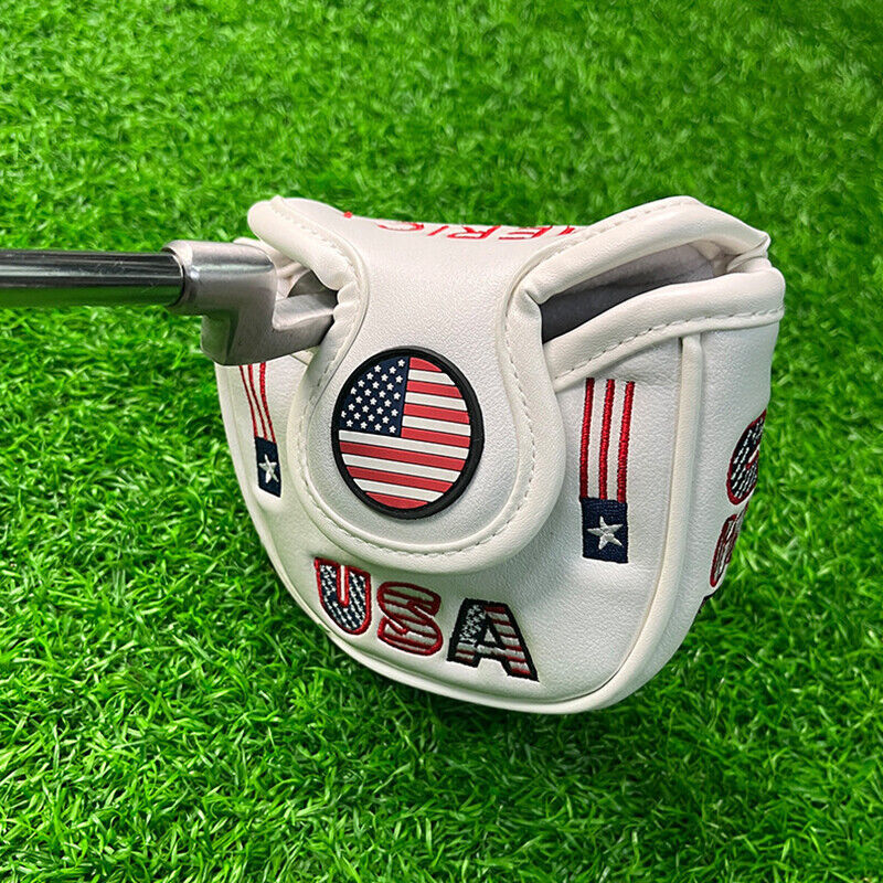Usa America Golf Blade Mallet Putter Cover Headcover Magnetic For Scotty Cameron