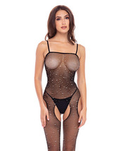 Rene Rofe Sparkle Crotchless Suspender Bodystocking One Size - £15.65 GBP