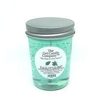 EUCALYPTUS MINT Scented Mineral Oil Based Classic Jar Candle Up To 90 Ho... - $11.59
