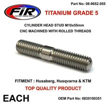 TITANIUM CYLINDER HEAD STUD MOUNT BOLT M10x55mm KTM OFF ROAD 300 94-16 E... - £13.13 GBP