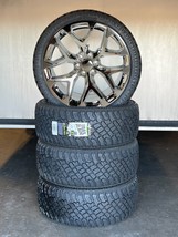 Chrome Snowflake 24&quot; Wheels X/T Tires Silverado Tahoe Sierra Yukon Escalade - £2,325.81 GBP
