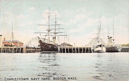 Boston Ma~Charleston Navy YARD-TALL SHIPS-LEIGHTON #3996 Publ Postcard 1900s - £7.67 GBP