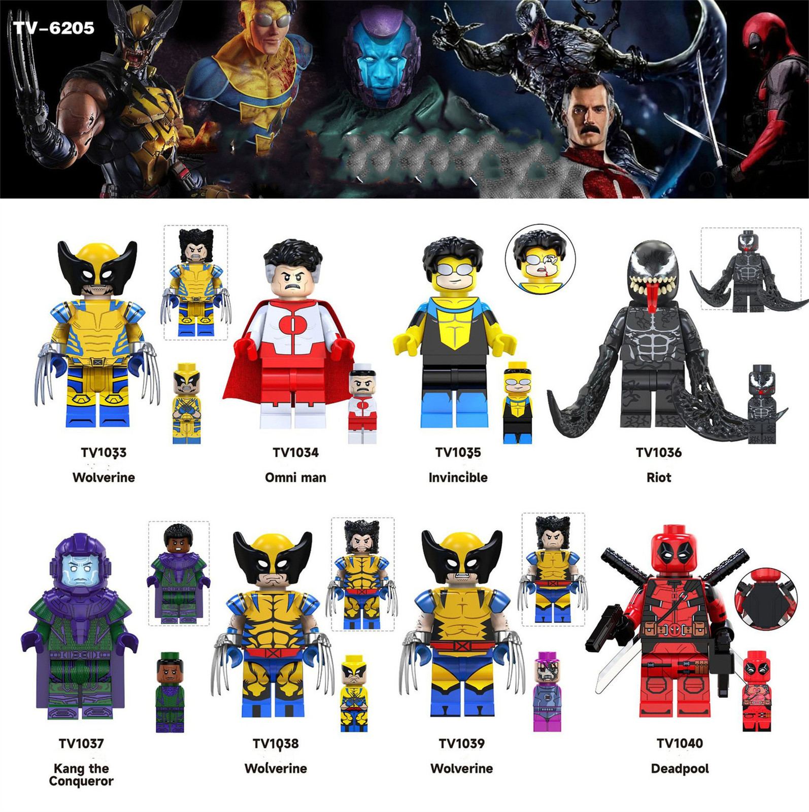 8PCS superhero series Deadpool the Conqueror bricks are suitable for Leg... - $16.99