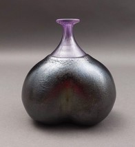 Kosta Boda Sweden Bertil Vallien Purple Volcano Buttocks Art Glass Vase 5 3/4&quot; - £237.73 GBP