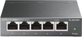 TP Link TL SG105S 5 Port Gigabit Ethernet Switch Desktop Wall Mount Plug... - £31.24 GBP