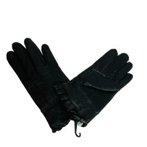 Womens Unbranded Black Gloves Size Medium Leather - £14.20 GBP