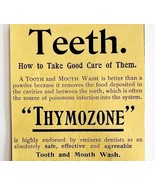 Thayer&#39;s Thymozone Mouth Wash 1894 Advertisement Victorian Medical ADBN1L - $372.45 MXN