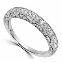 Vintage 0.35 KT Moissanite Rotonda Argento Sterling Fede Nuziale per Donna - $114.31