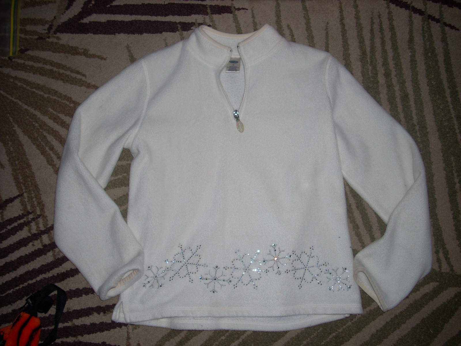 girls jacket fleece old navy nwot size 16 beigh bling - £16.52 GBP