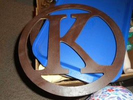 Circle K Fibre Pressboard Letter. (K) Unfinished. Ready To PAINT-DECORATE/NEW - £7.16 GBP