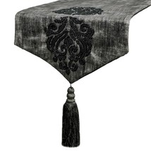 Ayaat - Grey Suede Decorative Table Runner - £48.65 GBP+