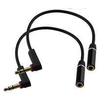2Pack 6 Inch 3-Pole 3.5Mm Male Right Angle To 3.5Mm Female Stereo Audio Cable He - £10.94 GBP