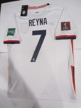 Giovanni Reyna USA USMNT 2022 World Cup Stadium White Home Soccer Jersey 2021-22 - £71.92 GBP