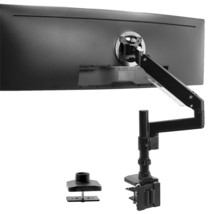 VIVO Single Monitor Desk Mount w/ Pneumatic Spring, Fits Ultrawides up to 49&quot; - £251.78 GBP