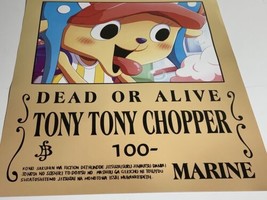 Wanted Dead Or Alive Tony Tony Chopper Marine Anime Poster One Piece Manga Serie - £15.31 GBP