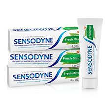 3 x Sensodyne Fresh Mint Sensitive Toothpaste Cavity Prevention, Sensiti... - £31.89 GBP