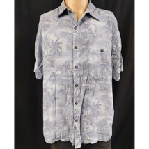 Batik Bay Men&#39;s Blue Hawaiian Shirt/Button Up Sz L SKU 3428 - $21.04