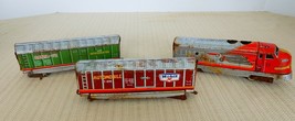 Lot of 3 vintage tin lithograph toy trains - £27.65 GBP