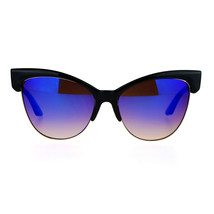 Oversized Cateye Butterfly Sunglasses Womens Mirror Lens Fashion Shades - £9.70 GBP