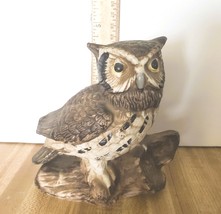 Homco Home Interior Porcelain Owl Vintage #1114 Figurine Taiwan 4.75 Tall - £7.90 GBP