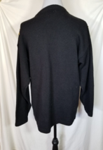Victoria Harbour Black Gold Sequin Stripe Sweater Women&#39;s Size Large Leaves - £21.40 GBP